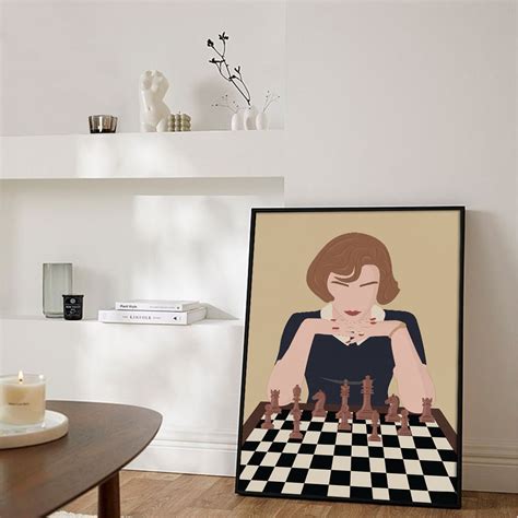 Queen's Gambit Movie Print|Pop Art Print|Chess Game Print|Wall Painting ...