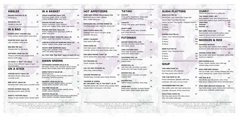 Menu at Lah Lah restaurant, Dubai