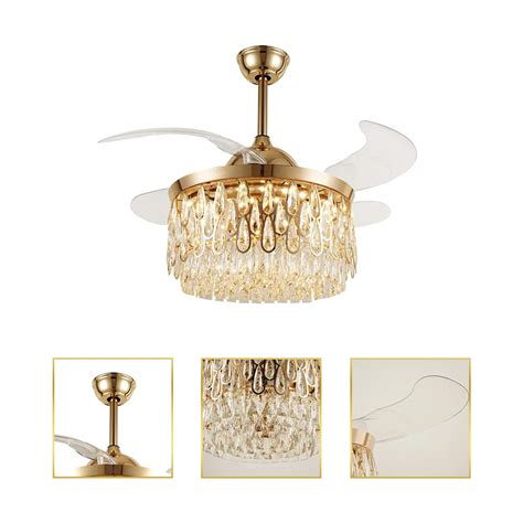 Elegance Crystal Chandelier Ceiling Fan with Remote Control – Harold ...