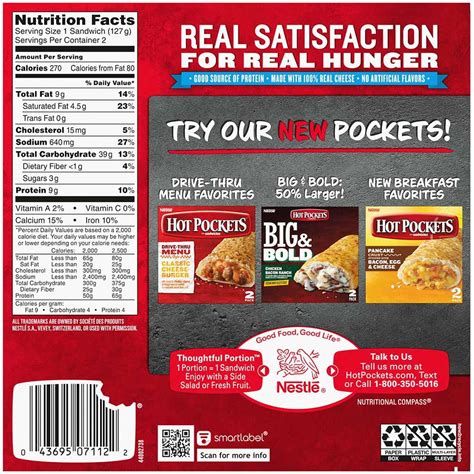 Buy Nestle Hot Pockets Ham and Cheese Stuffed Sandwich, 9 Ounce -- 8 ...