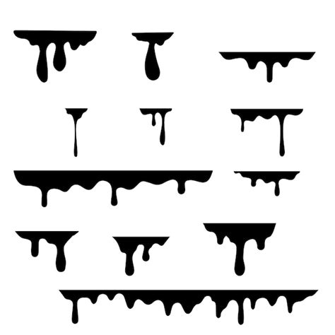 Silhouette melt texture or pattern vector | Premium Vector