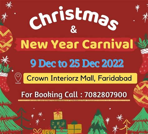 Christmas & New Year Carnival At Crown Interioz Mall, Faridabad from 9 ...