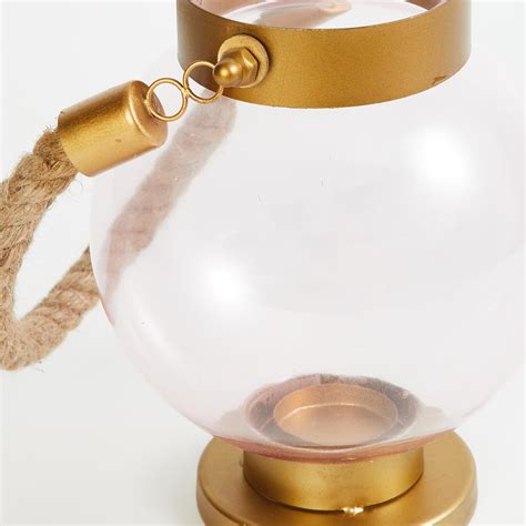 Buy Splendid Jute Handle Glass Lantern from Home Centre at just INR 899.0