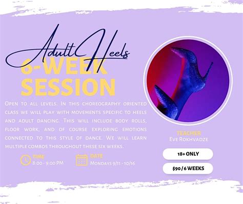 6-Week Session Heels Dance Class, 334 Harris Hill Rd, Buffalo, 9 ...