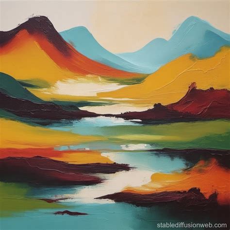 Abstract Landscape Art Creation | Stable Diffusion Online