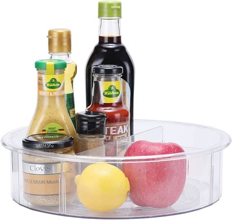 Buy GreencoLazy Susan Turntable, 12" Round Plastic Clear Storage ...