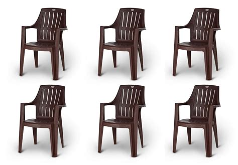 Supreme Turbo Spine Care Plastic Chair (Brown, Set of 6) : Amazon.in ...