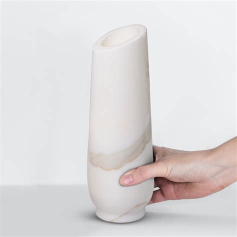 Marble Flower Vase, Statuario - Handicraft Bazaar