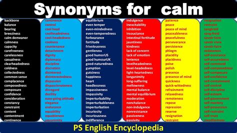 61 synonyms for calm| synonyms antonyms for competitive exams|antonyms ...