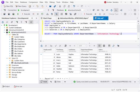 View SQL 的图像结果