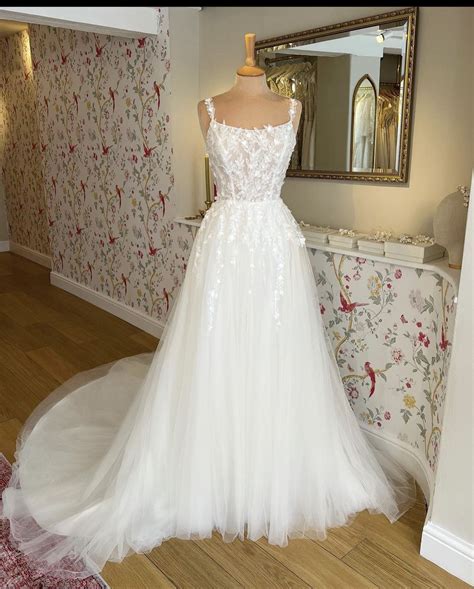 Pin by Madelyn Crawford on wedding dress inspo | Spaghetti strap wedding dress, Wedding dresses ...