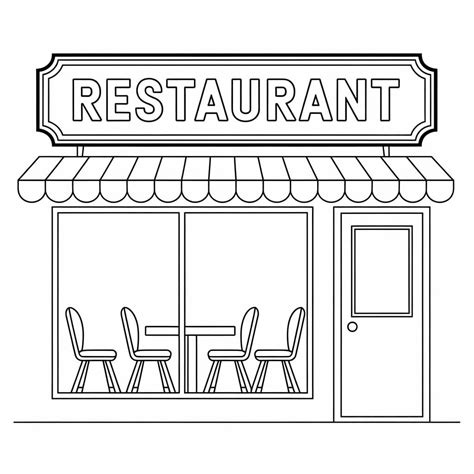 Restaurant Coloring Pages 的图像结果