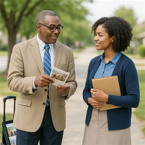 Two congregation members discussing auxiliary pioneer service applications