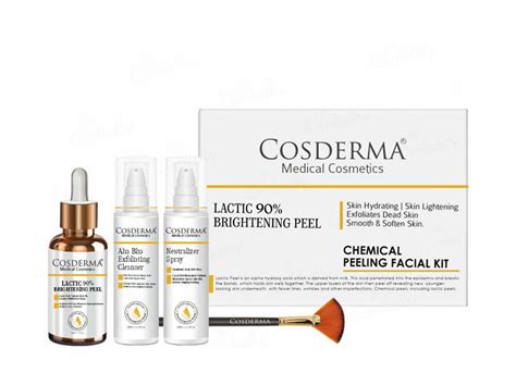 Buy Cosderma Lactic 90% Brightening Peel Chemical Peeling Facial Kit ...