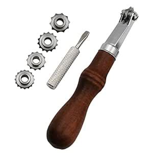 CALANDIS™ Leather Needle Point Tracing Wheel with Wooden Handle for ...