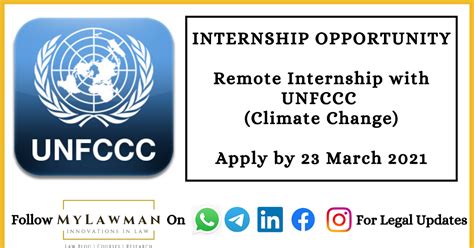 [Internship Opportunity] Remote Internship with UNFCCC (Climate Change ...