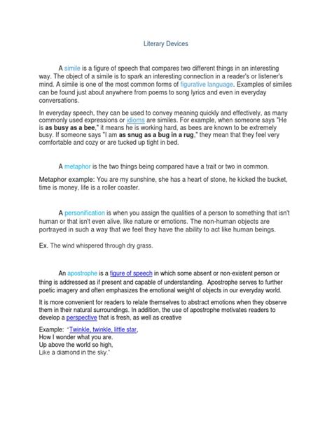 Image result for Literary Language Examples