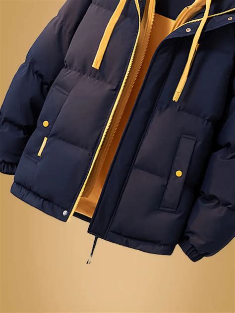 Dual-Layer Winter Puffer Jacket with Fleece Hoodie – Jektron.shop