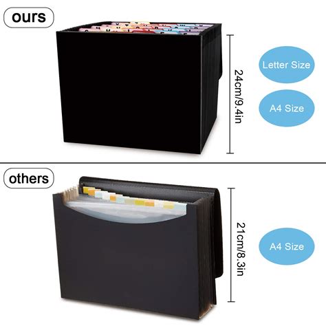BluePower Accordian File Organizer,26 Pockets Expanding Filing Box ...
