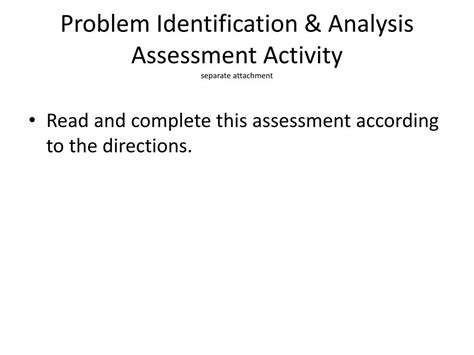 Image result for Problem Identification Activity
