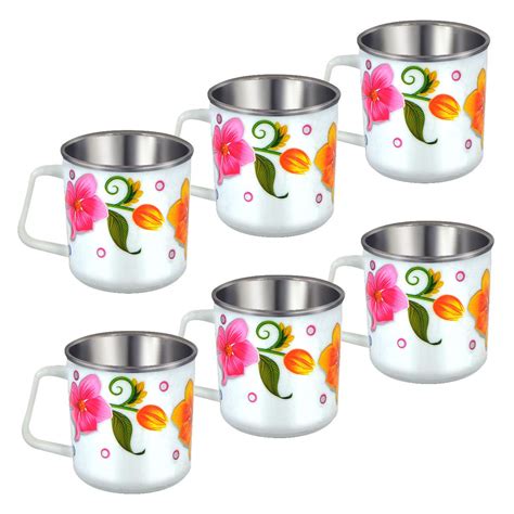 Buy Rema - Stainless Steel Cups for Coffee and Tea Set of 6 Pieces ...