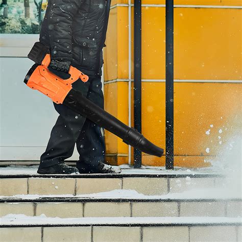Snow Blower, 21V Electric Cordless Leaf Blower,2.0Ah Batteries and ...