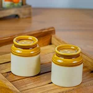 Buy ClayStone Ceramic Salt & Pepper Shakers Set for Dining Table ...