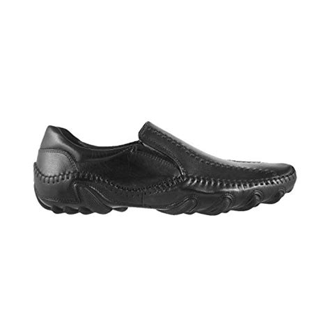 Buy Metro Men Black Leather Loafers-5 UK/Inida(39 EU) (14-9751-11-39 ...