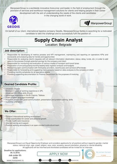 Supply Chain Analyst / Supply Chain Analyst - Pairview Training - Transformation / And develop ...