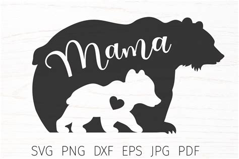 Craft Supplies & Tools dxf Mama Bear SVG Ready To Cut Files svg eps ...