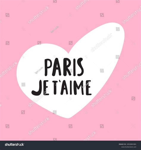 Handwriting Phrase On Pink Background Paris Stock Vector (Royalty Free ...