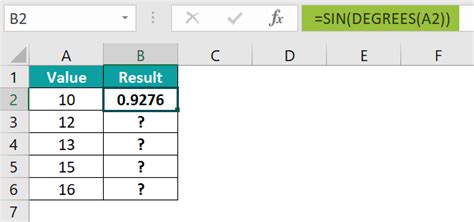 Image result for How to Graph a Sin Function in Excel
