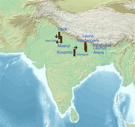 Edicts Of Ashoka Map The Empire Of Asoka Stock Photo Alamy