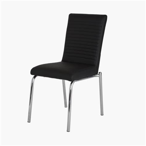 Buy Floris Set of 6 Faux Leather Dining Chairs - Black from Home Centre ...