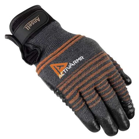 Ansell Cut Resistant Coated Gloves, A4 Cut Level, Black, XL 97-009 | Zoro