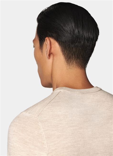 Sand Merino Crewneck in Pure Wool | SUITSUPPLY