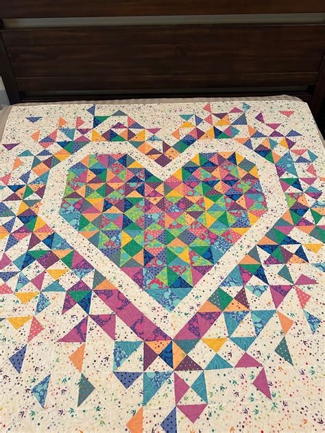 Exploding Heart Quilt - Etsy
