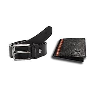 Buy URBAN HYDE Combo Gift Set for Men - Genuine Black leather (Wallet ...