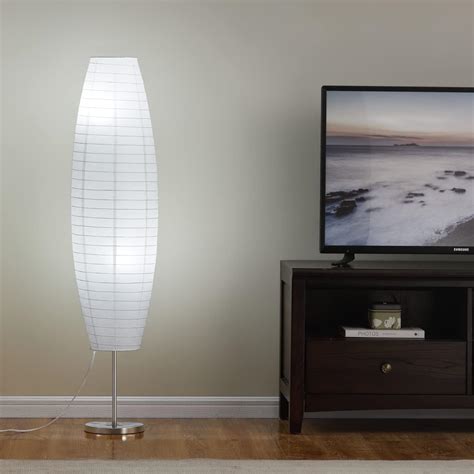 LIGHTACCENTS Rice Paper Floor Lamp 59-inches Tall - Japanese Lamp with ...