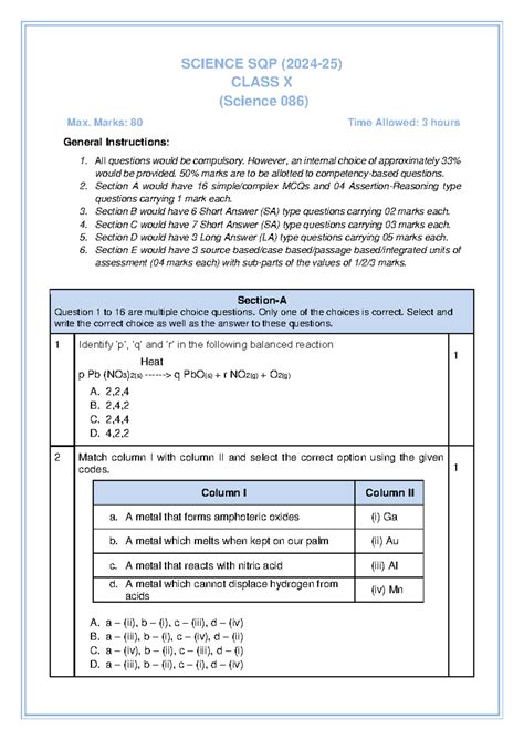 Science-SQP - This is Sample questions paper - SCIENCE SQP (2024-25 ...