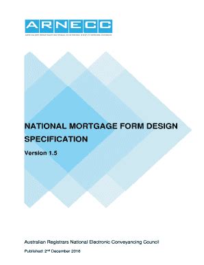 Fillable Online National Mortgage Form Specification v1.5. National ...