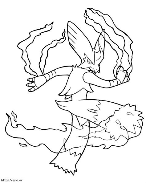 Mega Blaziken coloring page
