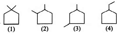 Number of structural isomers possible for C7H14, containing 5-membered ...