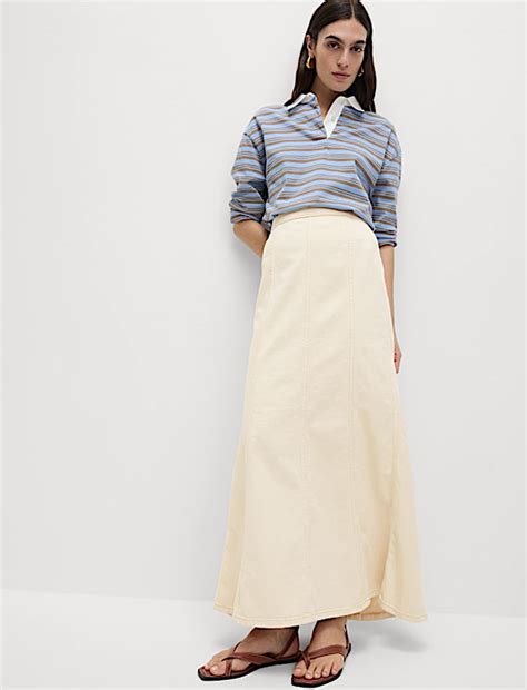 Buy Denim Maxi Skirt at Marks & Spencer