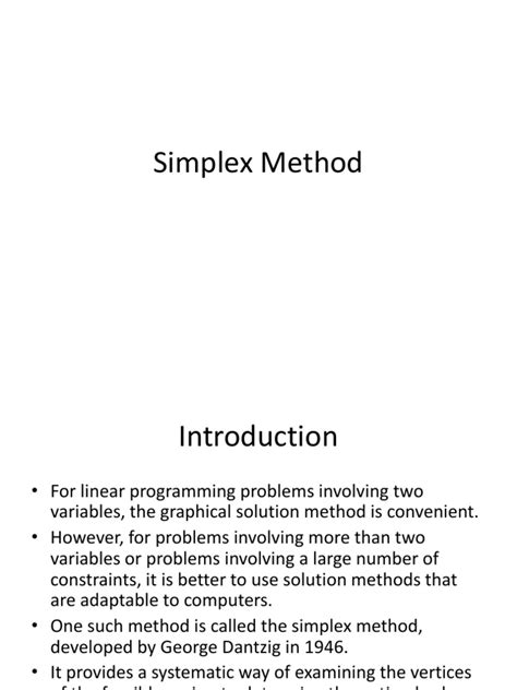 Image result for Simplex Method PDF
