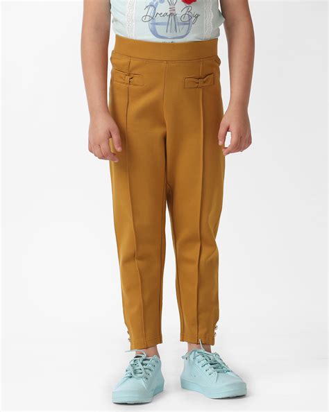 Girls Button Cuff Ponte