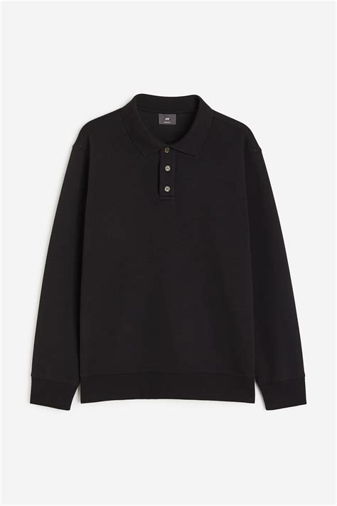 Regular Fit Polo shirt - Black - Men | H&M IN