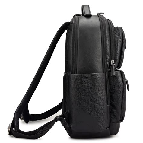 Wax Plain Leather Backpack - Black – Da Milano