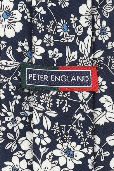 Buy Men Navy Print Tie Online - 434392 | Peter England
