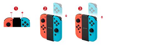 Nitho Charge & Play Grip for Switch Joy-Con Controllers, Rechargeable ...